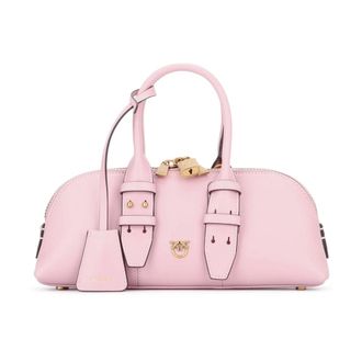 Pinko Handbags, female, Pink, Size: ONE SIZE Bowling Bag Baguette
