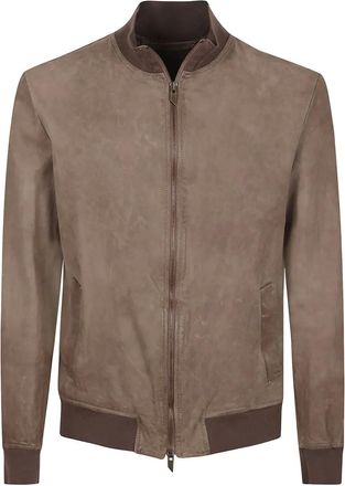 Salvatore Santoro suede bomber jacket - Brown