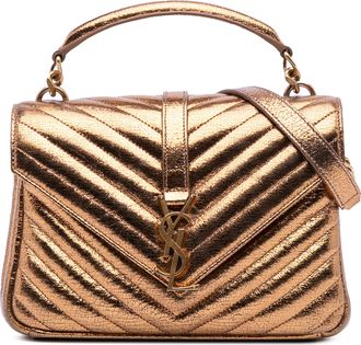 Saint Laurent Pre-owned Womens Envelope Shoulder Bag - Brown Leather - One Size