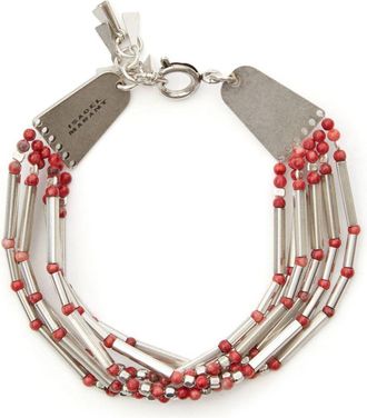 Isabel Marant Olathe bracelet - women - Stone/Brass - One Size - Red