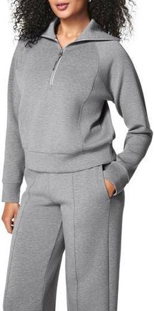 Spanx AirEssentials Half Zip Sweatshirt in Md Grey Heather at Nordstrom Rack, Size X-Small