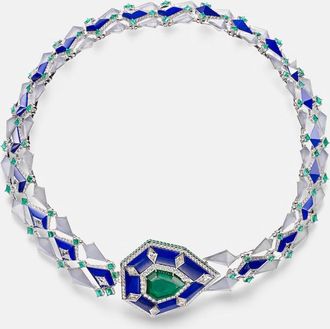 Kamyen Jewellery Collana in oro bianco 18kt con pietre preziose