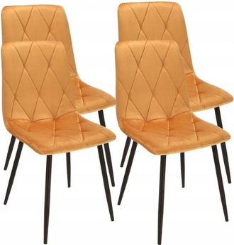 OEM 4 Sillas Modernas Tapizadas De Terciopelo