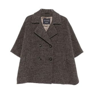 Cinzia Rocca Dames, Mantels, Grijs, Maat: 2XL