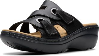Clarks Womens Merliah 2 Cove Sandals with Heel, black leather, 42 EU Weit