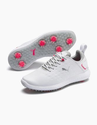 Puma Ignite Blaze Pro Spikeless Golf Shoes - White/Grey - Size: 5.5