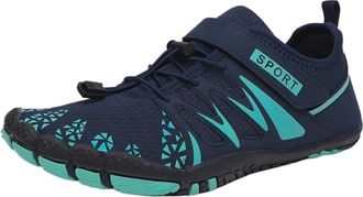 Generic Water Shoes Mens Cross-Trainer Barefoot Shoe Wide Toe Women Upstream Swimming Shoes Beach Slippers Water Shoes(2029-DARK Blue,36)