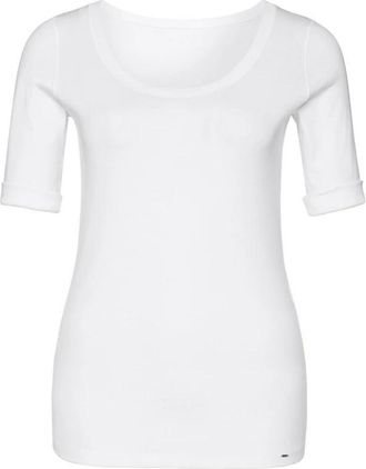 Marc Cain Klassiek Wit Ronde Hals T-Shirt - Dames - T-shirts - Wit - XL - Tops
