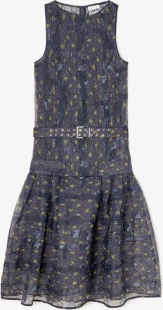 Ganni Dress in Shibori Organza - Size 8/10 Mixed