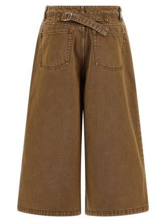 Ami Garment-Dyed Denim Bermuda Shorts - Khaki