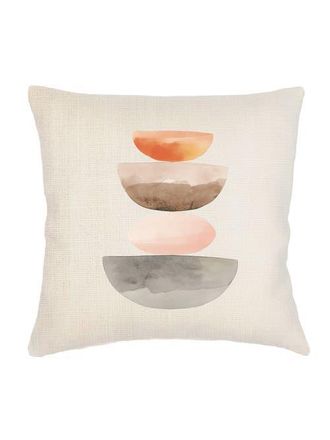 Anaya with Love Dune Stone Linen Pillow with Down Insert in Brown at Nordstrom, Size 13X30