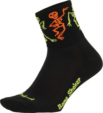DeFeet | Aireator 3 Patterned Cycling Socks | For Biking, Running, & Everyday Adventures, Bone Shaker, Large