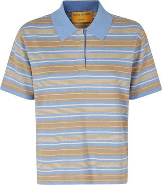 Guest In Residence Short Sleeve Stripe Rugby Tee - Dames - Ronde hals truien - Veelkleurig - S - Katoen - Truien & Vesten