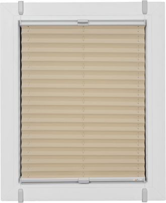 Sunlines Plissee »One Size Style Crepe« blickdicht ohne Bohren verspannt Zubehörfarbe grau, zum Klemmen