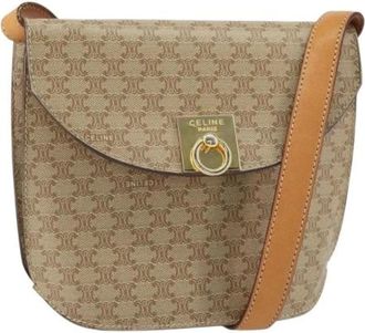 Celine Pre-owned Cross Body Bags, female, Beige, Size: ONE SIZE Pre-owned Canvas Crossbody Bag