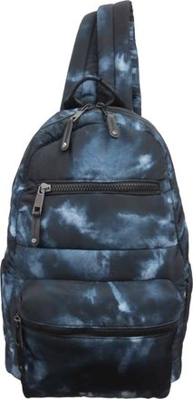 Sondra Roberts Tie Dye Quilted Nylon Backpack In Black Combo
