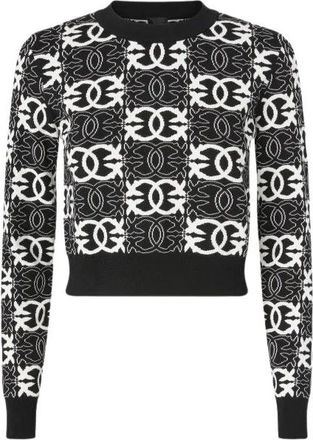 Pinko Rondgebreide trui - Dames - Ronde hals truien - Veelkleurig - M - Truien & Vesten