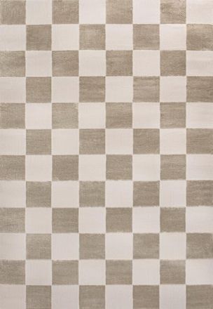 Jonathan Y Designs Thea Modern Geometric Checkerboard High-Low Area Rug in Beige/cream at Nordstrom, Size 5Ft 0In X 8Ft 0In
