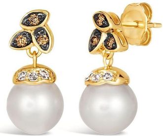 Le Vian Ladies Wisdon Pearls Earrings set in 14K Honey Gold