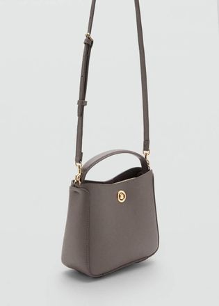 Mango Borsa bucket piccola dettaglio metallo marrone chiaro/pastello - Donna - Taglia unica - MANGO