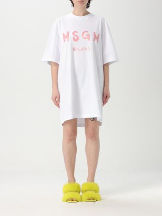 Msgm Overmaat Logo T-shirt Jurk