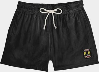 Arrels Barcelona Small Cat Drawstring Swim Shorts