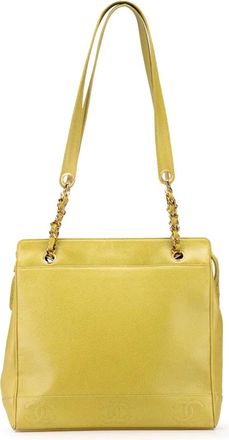 Chanel Borsa a spalla Triple CC in pelle Caviar 1996-1997 - Verde