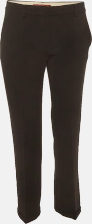 Max Mara Black Gabardine Formal Trousers