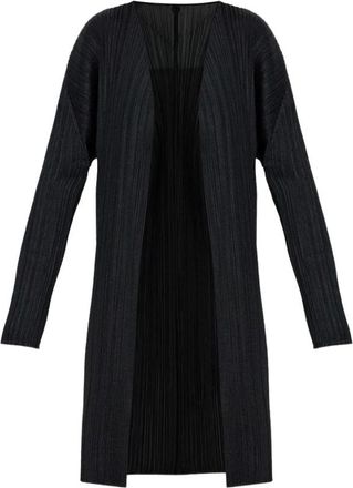 Issey Miyake Truien & Vesten, Dames, Zwart, L, Polyester, Basics 15 Coat