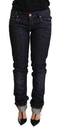 Acht Cotton Slim Fit Folded Hem Women Trouser Womens Jeans