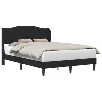 vidaXL Struttura Del Letto Con Testiera Nero 140 X 190 Cm Velluto Vidaxl