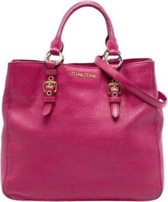 Miu Miu Pre-owned Handbags, female, Pink, Size: ONE SIZE Pre-owned Satchel