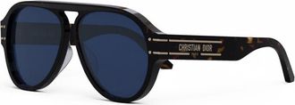Dior Ladies Brown Aviator Sunglasses DIORSIGNATUREA1U 20B0