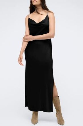 Kenneth Cole Cowl Neck Slipdress in Black at Nordstrom Rack, Size X-Large