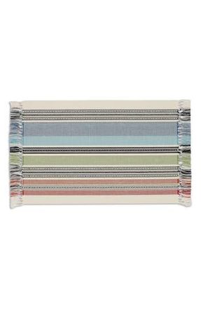 Design Imports Stripe Set of 4 Placemats in Ivory Multi at Nordstrom Rack