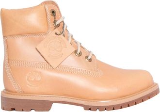 Timberland 6-Inch Premium Leren Waterdichte Laarzen - Dames - Veterlaarzen - Beige - 38 EU - Leer - Schoenen
