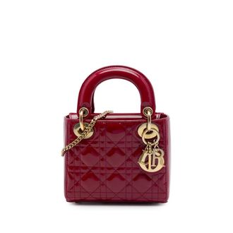 Dior Pre-owned Dior Mini Patent Cannage Lady Satchel Ladies KRYGDO0MUHZMI4DU
