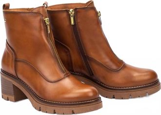 Pikolinos Womens Soria Heeled Ankle Boot In Brandy