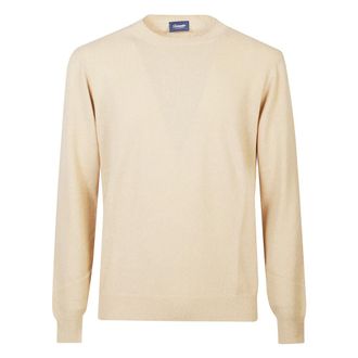 Drumohr Round-neck Knitwear, male, Beige, Size: 2XL Drumohr Sweaters Beige