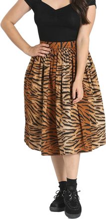 Hell Bunny Tora 50s Skirt Brown