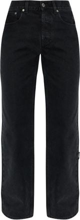 Off-white Straight-leg Jeans - Dames - Regular Fit Jeans - Zwart - W28 - Denim - Jeans