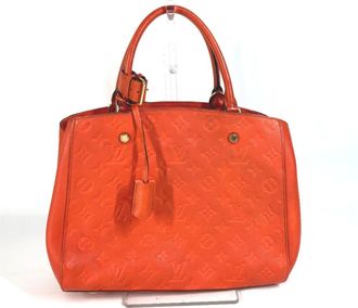 Louis Vuitton Orange Monogram Empreinte Handbag Shoulder Bag Tote Bag (Pre-Owned)