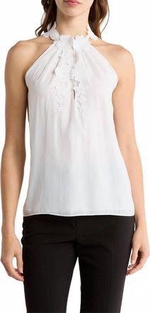 Ramy Brook Floral Appliqu&eacute; Sleeveless Top In White