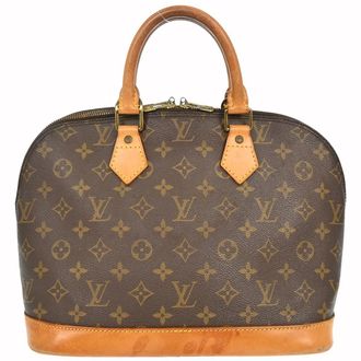 Louis Vuitton Alma Handbag Monogram Canvas Brown Canvas Handbag (Pre-Owned)