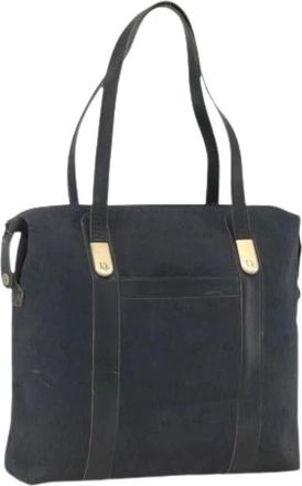 Dior Pre-owned Honeycomb Canvas Boston Tas - Dames - Vintage Shopper - Blauw - ONE Size - Leer - Vintage