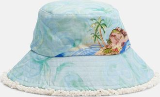 Alemais Printed linen bucket hat
