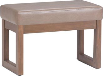 Simpli Home Milltown 27In Contemporary Rectangle Footstool Ottoman Bench