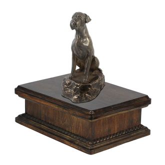 OEM Boxer, Boxer Iv - Urna Para Cenizas De Perro, Urna Cl&aacute;sica Con Estatuilla, Urna Elegante Con Perro De Art-dog