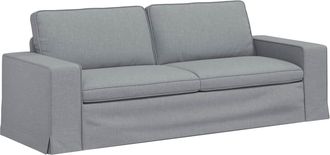 vidaXL Sof&aacute; Gris Claro 222 X 80 X 82 Cm Tela Vidaxl