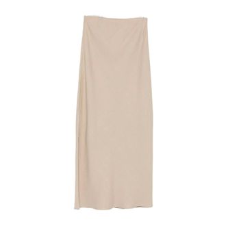 Brunello Cucinelli Dames, Rokken, Beige, Maat: S Linnen